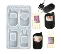 weiting Moldes de fundición de joyería de resina de silicona | Molde de silicona para moldes de llavero de resina - Colgantes Decorativos, Accesorios Llavero, Accesorio Bolso, Colgante, Adorno