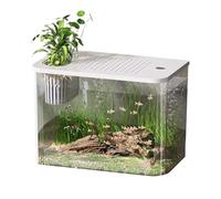 weiting Pecera de Mesa, Tanque de Acuario Betta - Acuario con tanque de tortugas y peces dorados con pantalla de escritorio | Acuarios Pequeños, Tanque Compacto Decorativo para Cría de Tortugas, Peces