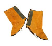 WEITING Polainas para cuero, soldadura GoldenYellow Boot Protecciones - Soldador llama calor para seguridad y protección resistente al pie