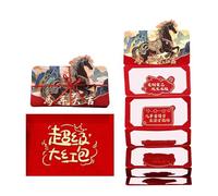 weiting Sobres Rojos Del Año Nuevo Chino 2026 - Decoraciones Tradicionales Lunares Plegables Con Diseños Animados | Sobres De La Fiesta De La Primavera | Para Familia Amigos Hombres Mujeres Niños