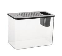 weiting Tanque de Acuario Betta, Kits de Inicio de Acuario - Acuario de Tanque de Transparente con Pantalla de Escritorio,Acuarios pequeños, Tanque Compacto, decoración de paisajismo para Peces