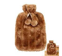 WEITING Tapas aisladas para agua caliente - Cubierta botella agua caliente piel sintética 2 litros - El paño para botella agua caliente ayuda a aliviar los dolores