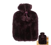 WEITING Tapas aisladas para agua caliente, cubierta botella agua caliente piel sintética 2 litros, tapa blanda para botella agua, tapa blanda para bolsa