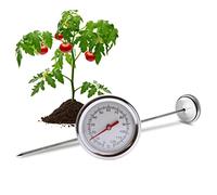 WEITING Termómetro de suelo al aire libre - Sonda de temperatura del suelo de 50 cm para compost | Termómetros largos Medidor de temperatura Herramientas de jardinería, respuesta rápida