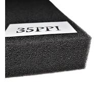 WEITINGKKK Acuario Almohadilla de Filtro de Medios, Esponja de algodón Negra for Filtro de Acuario, Varios tamaños(35ppi,50cmx50cmx4cm)