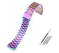 WEITINGKKK Correa acero inoxidable, Correas de reloj Correa de reloj de acero inoxidable Correas de reloj de repuesto de acero inoxidable de liberación rápida for hombre 13 mm 18 mm(Dazzling color)