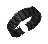 WEITINGKKK Correa de reloj de cierre rápido, Ajuste de correa de acero inoxidable.(Black)