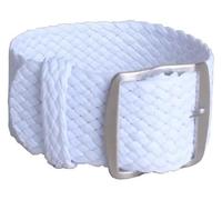 WEITINGKKK Correa reloj hombre Correa reloj Loop, Correa de nailon tejida for reloj, repuesto de correa de reloj, hebilla negra y plateada, 16mm, 18mm, 20mm, 22mm(White,18mm)