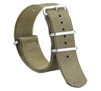 WEITINGKKK Correa reloj hombre Correa reloj Loop, Correa de reloj de nailon de 20mm y 22mm, accesorio Universal for pulsera de mujer y hombre(Khaki,20mm)