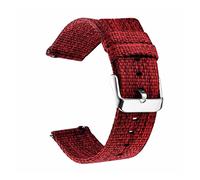 WEITINGKKK Correa reloj hombre Correa reloj Loop, Correa de reloj de nailon tejida fina de correa de reloj de liberación rápida de 18/20/22/24 mm de ancho(Red,18mm)