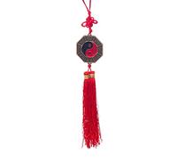 WEITINGKKK Espejo Bagua,Espejo de Puerta, Colgante Vintage Chino con Nudo de Borla Trae Buena Suerte Riqueza Salud Feng Shui Longitud 5 Cm Espejo Bagua de Negocios