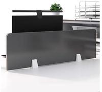 WEITINGKKK Mesa separada Panel de privacidad, Partición de separación para escritorio escolar con pinzas, Multicolor, 80 x 150 x 24 cm(Black)