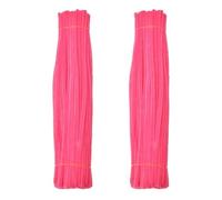 WEITINGKKK Palitos de limpieza para manualidades, Limpiapipas Multicolor Bendable Fuzzy Crafts Flores Horquilla Día de San Valentín(Peach pink)