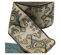WEITINGKKK Ribete de cinta jacquard, Cinta de Jacquard de 9 cm de ancho x 8 yardas, ideal for cortinas, manualidades, bolsas, bricolaje, multicolor(3)