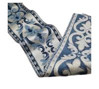 WEITINGKKK Ribete de cinta jacquard, Cinta de Jacquard de 9 cm de ancho x 8 yardas, ideal for cortinas, manualidades, bolsas, bricolaje, multicolor(1)