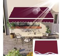 WEITINGKKK Toldo de jardín Lona de toldo, Manual Electric Garden Patio Fabric Outdoor Sunshade Canopy Awning Cover Anti-Sun Shade Shelter Gazebo for Yard, Porch, Balcony(4x2.5m)