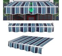 WEITINGKKK Toldo de jardín Lona de toldo, Replacement Fabric Garden Patio Canopy Sun Shade Shelter Ployester Water-Resistant Shade Fabric for Window Door Outdoor Deck(8x3m)