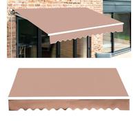WEITINGKKK Toldo de jardín Lona de toldo, Replacement Fabric with Valance Waterproof Polyester Canopy Top Cover Sun Shade Shelter Cloth,Without Frame(22.9x4.9ft)