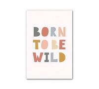 weiwie Póster de Alfabeto ABC for guardería Born to be Wild Cita Arte de Pared Lienzo Impreso Pintura Power of Cats Fotos niños habitación de bebé decoración (Color : Z111C, Size : 20x30 cm No Frame)