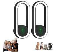 WEIWOGU 2026 Home Guardian ultrasónico actualizado, Escudo cómodo de 360° para felinos, Sistema de gestión del Entorno Interior específico para Gatos, Puro y Listo para enchufar (Black,2PC)