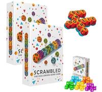 WEIWOGU Juego de Palabras con Dados revueltos, Divertido Juego de Mesa Familiar para Aprender a deletrear Letras, ejercita la Mente, desarrolla el Vocabulario y el Pensamiento (2PCS)