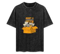 Weixiu Adopt A Schrodingers Cat T Alive Or Dead Austrian Famous Physicist Experiment Physical T-Shirt Black XL