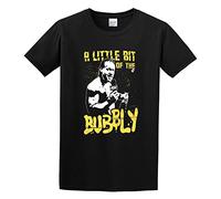 Weixiu Chris Jericho A Little bit of The Bubbly Fashionable Beautiful Cute Cartoon Couples T-Shirt Black 3XL