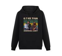 Weixiu Cotton Men's The is Men Hooded This Retro Homework Lebowski Big Larry Your Vintage Mens Hooded Graphic Black M