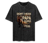Weixiu Don't Mess with Papasaurus You'Ll Get Jurasskicked T T-Shirt Black 3XL