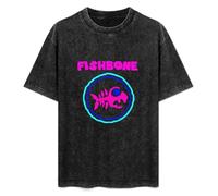 Weixiu Fishbone Fish Bone Logo Men's T Men T-Shirt Black M