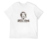 Weixiu Grizzly Adams Did Have A Beard Mens T-Shirt Funny Sandler Movie Quote 90S T-Shirt White3XL