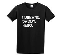 Weixiu Husband Daddy Gift Dad Or Husband Father's DayO Neck Men T-Shirt T-Shirt Black L