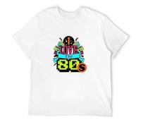 Weixiu I Love The 80S Unisex T-Shirt För Herr Musik Rolig Fantastisk Vintage Tryckt Grafisk 7921 Kortärmad Skjorta I Bomull, Bildfärg T-Shirt White3XL