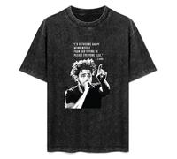 Weixiu J Cole Poster T for Men 100% Contton Tees T-Shirt Black L