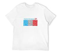 Weixiu Paris Roubaix Cobbled Flag Cycling T-Shirt T-Shirt WhiteL