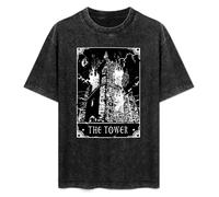 Weixiu Personalized Deadly Tarot - The Tower Men's Heather T-Shirt Black L