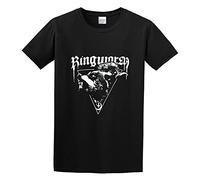 Weixiu Ringworm Band Wolf Hardcore Punk Cotton Round Neck Shirt For Men T-Shirt Black S