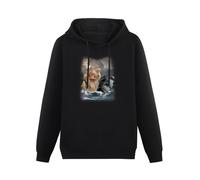 Weixiu The Mountain Krakitten Long Sleeve Hoody with Pocket Sweatershirt, Hoodie Black M
