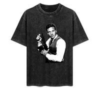 Weixiu The Untouchables 1960 Film Cotton Robert Stack T-Shirt Black XXL