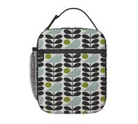 WEIXNCXCJ Bolsa de Almuerzo aislada con Flores de pájaros escandinavos de Tallo múltiple Enfriador térmico Impermeable Bento Box Office Work School