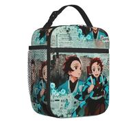 WEIXNCXCJ Bolsa de almuerzo aislada con patrón Nezuko personalizado de Demon Slayer Reutilizable Kimetsu No Yaiba Anime Cooler Thermal Lunch Box Kids School