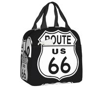 WEIXNCXCJ Bolsa de Almuerzo aislada para Mujeres The Route 66 Biker Cruise America's Highway de Custom Ride