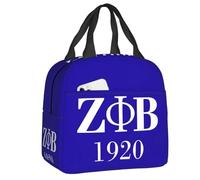 WEIXNCXCJ Bolsa de Almuerzo con Logo de Hermandad Zeta Phi Beta Personalizada para Mujeres Nevera térmica aislada para niños Escolares