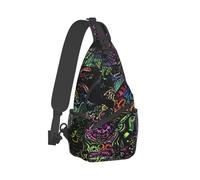 WEIXNCXCJ Bolso Bandolera con patrón psicodélico Deportes Tercer Ojo Arte Bolso de Pecho Unisex Mujeres Hombre Moda Mochilas de Hombro Viaje