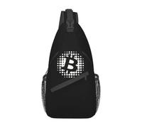 WEIXNCXCJ Cool Buy Bitcoin Button Sling Crossbody Mochila Hombres Criptomoneda BTC Blockchain Geek Bolso de Pecho para Senderismo