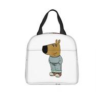 WEIXNCXCJ Drôle Je Suis Juste Un Chill Guy Meme Sacs À Lunch Isolés Sac Glacière Conteneur De Repas Grand Fourre-Tout Boîte À Lunch Pour Hommes Femmes Collège