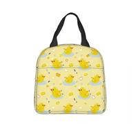 WEIXNCXCJ Little Duck Cartoon Sacs à Lunch isolés Sac isotherme Conteneur à déjeuner Boîte à Lunch de Grande capacité Sac à Lunch Sacs de Rangement de nourriture Pique-scolaire