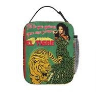 WEIXNCXCJ Lola Flores Let The Tiger Eat Me Merch Sac fourre-Tout à déjeuner isolé pour le Bureau Sac de stockage de nourriture Boîtes à Lunch isotherme Portable
