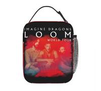 WEIXNCXCJ Lunch Box Imagine Dragons Loom Tour 2025 Accesorios Contenedor de Almuerzo Nuevo Dispositivo de Enfriamiento Thermal Bento Box para el Trabajo