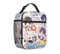 WEIXNCXCJ Mignon Dessin animé Amour et jeu de l’Espace lointain Sac à Lunch isolé thermique pour le Travail Sac alimentaire Portable conteneur Boîtes à Lunch isotherme